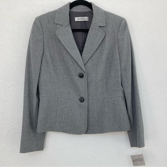 Kasper Light Gray Women's Suit Jacket - Picture 5 of 7